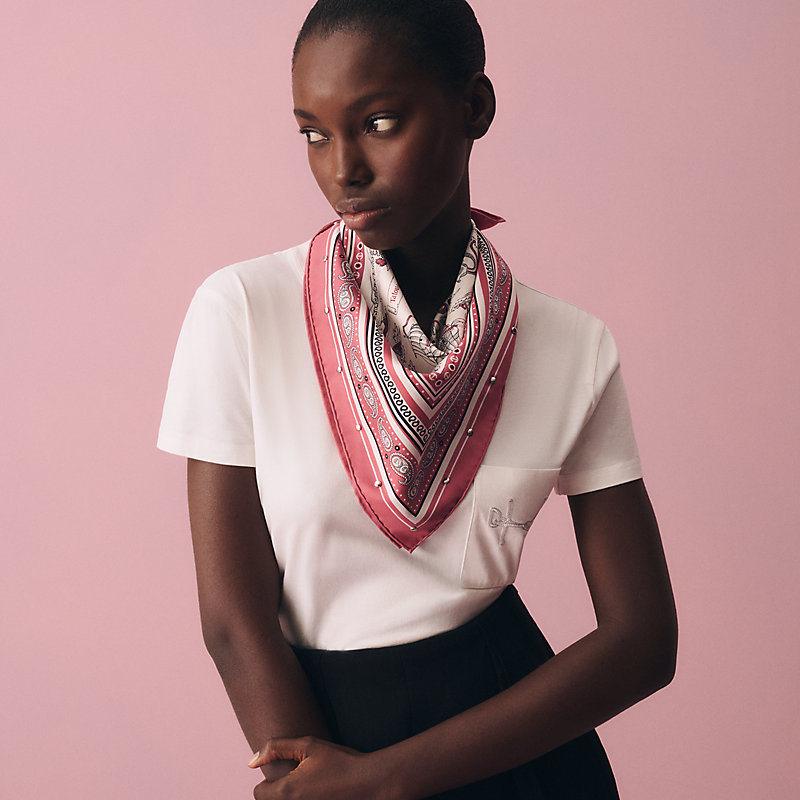 HERMES　カレジェアン　Tatouages Marins Bandana Tatouages Marins Bandana studded scarf 70 | Hermès USA